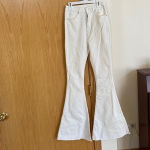 Flare off white jeans from shein, high-waisted. Size is small (US 4)